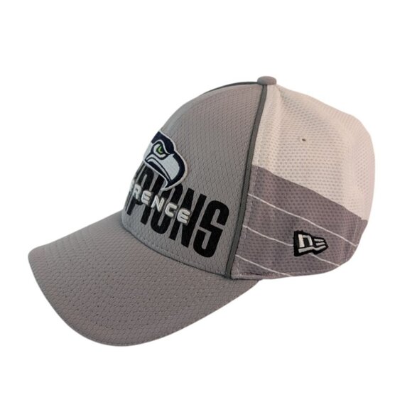 New Era NFL Super Bowl XLVIII Seattle Seahawks Conference Champions Hat Cap Gray - Picture 3 of 8